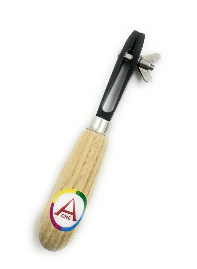 Aone Hand Vise Hollow with Wooden Handle for Wire Drawing & Holding Small Items Securely Like Jewellery to Polish,Buff,Drill,File for Jewellery Making, Watchmaking, Model Making, Hobby Crafts - Image 1